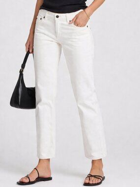 J CREW Matchstick Crop White Denim Jeans 27